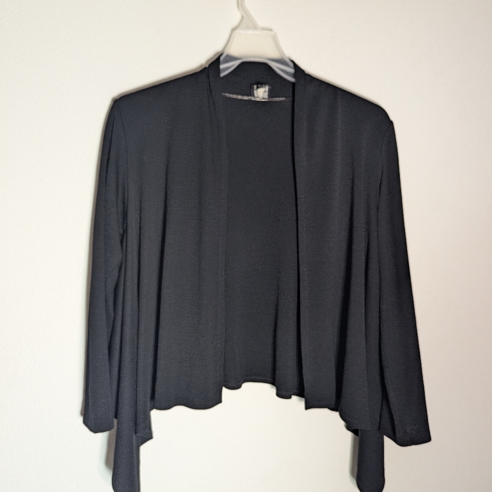 Eileen Fisher Womens Cardigan 100% Wool Soft Leightweight Quiet Luxury Petite MP